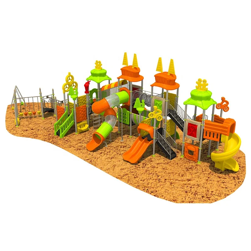Chinese factory custom new large plastic slide children outdoor toys games kids outdoor playground equipment prices