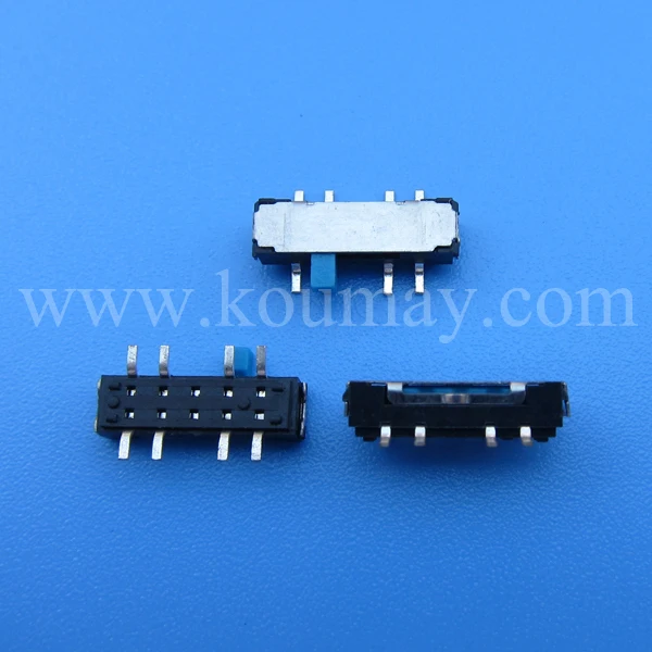 SMD side push mini slide switch 8 pin