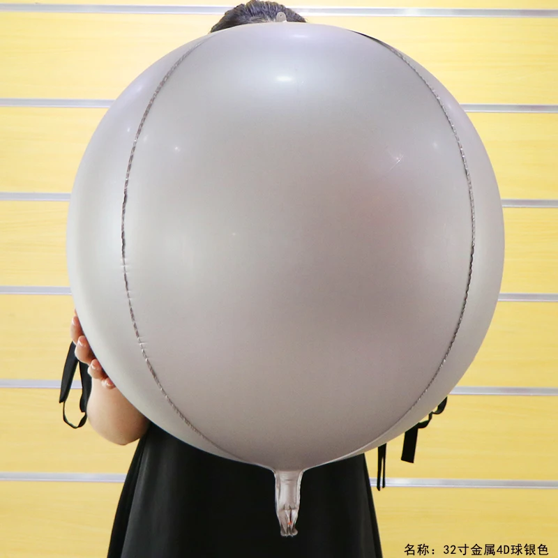 New Design Material 32inch Biggest Size 4D Round Shaped Foil Helium Balloons For Party Decoration