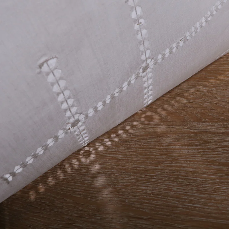 
CL001: classic white ramie/cotton hand made / handmade drawn thread work curtain 