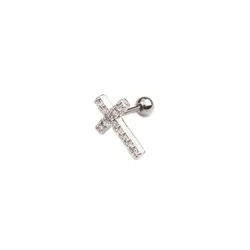 20g (0.8mm) Stainless Steel Bar With Cz Snake Gecko Cartilage Helix Piercing Jewelry Rook Conch Tragus Screw Back Earring Stud