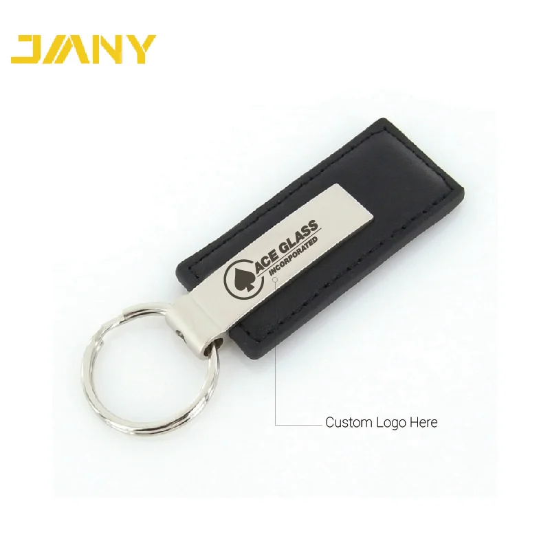 Wholesale Custom Laser Engraving Car Logo Leather Keychain