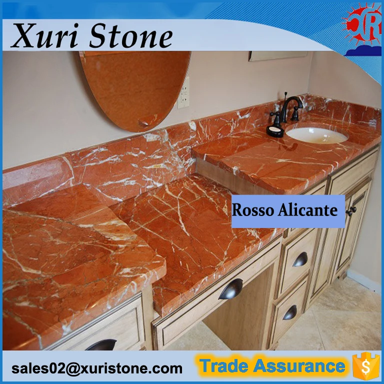 
red marble countertop Rosso Alicante marble 