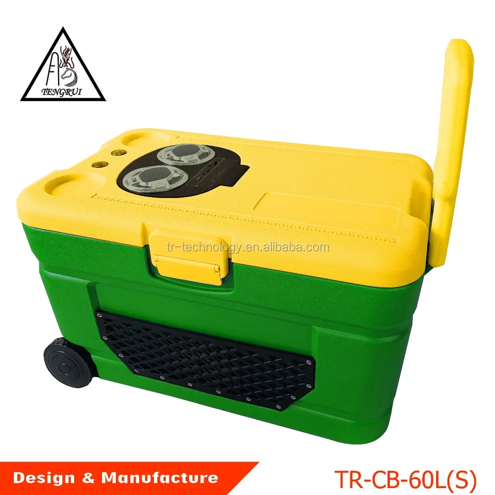 60 liter Travel Waterproof Car Outdoor Storage Ice Cooler Box Portable Cooler Box with Speakers