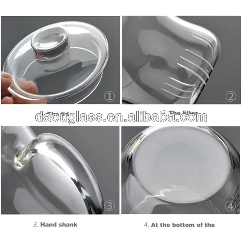 
hand made wide mouth glass tea filter cup 