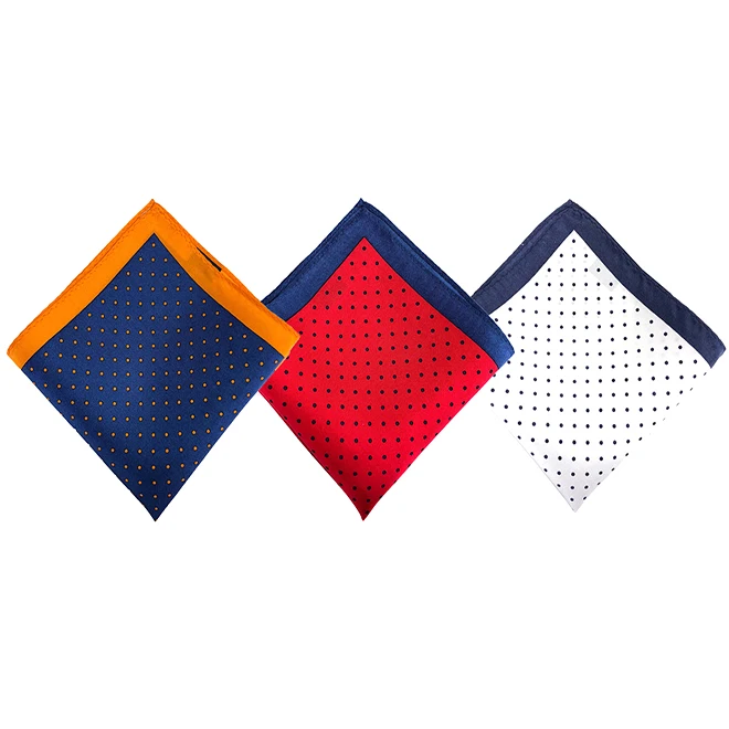 
 Карманный платок из 100% шелка с трафаретной печатью  