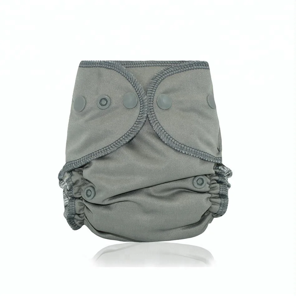 
OEM Organic Cotton Newborn AIO Cloth Diapers Nappy With 3 Layers Of Micro Fiber Sewn Inside Insert 