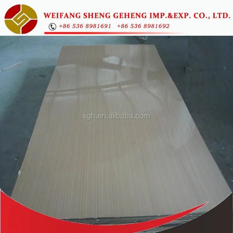 high glossy uv white laminated melamine mdf board /acrylic mdf panel