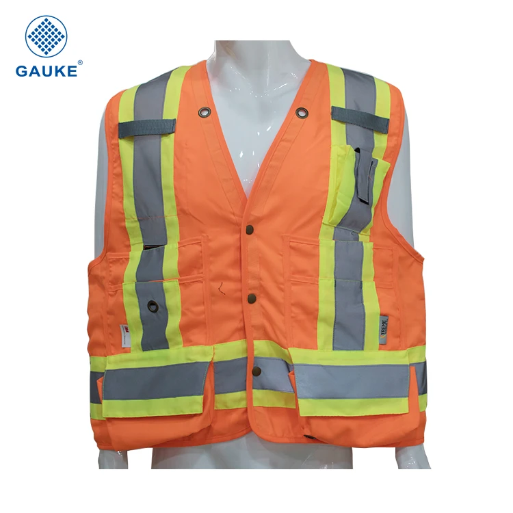 China factory supply polyester orange safety vest cheap safety vest wholesale safety vest