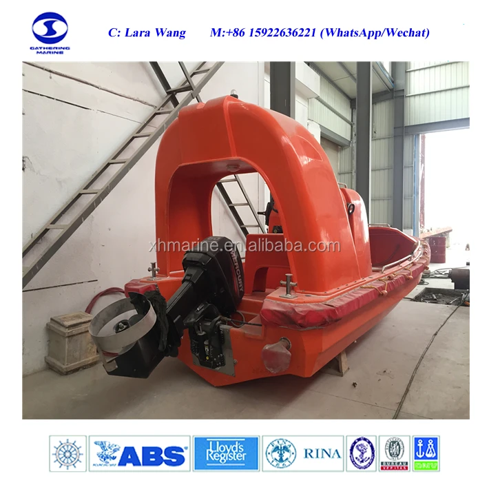 SOLAS Orange Color Fast Rescue Boat with 12 Persons Capacity