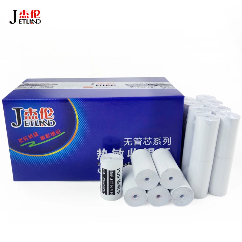 57x40 рулонов термобумаги, проверка кредитных расходов, 2 1/4x70 футов, Белый/канарский, 36R/картон