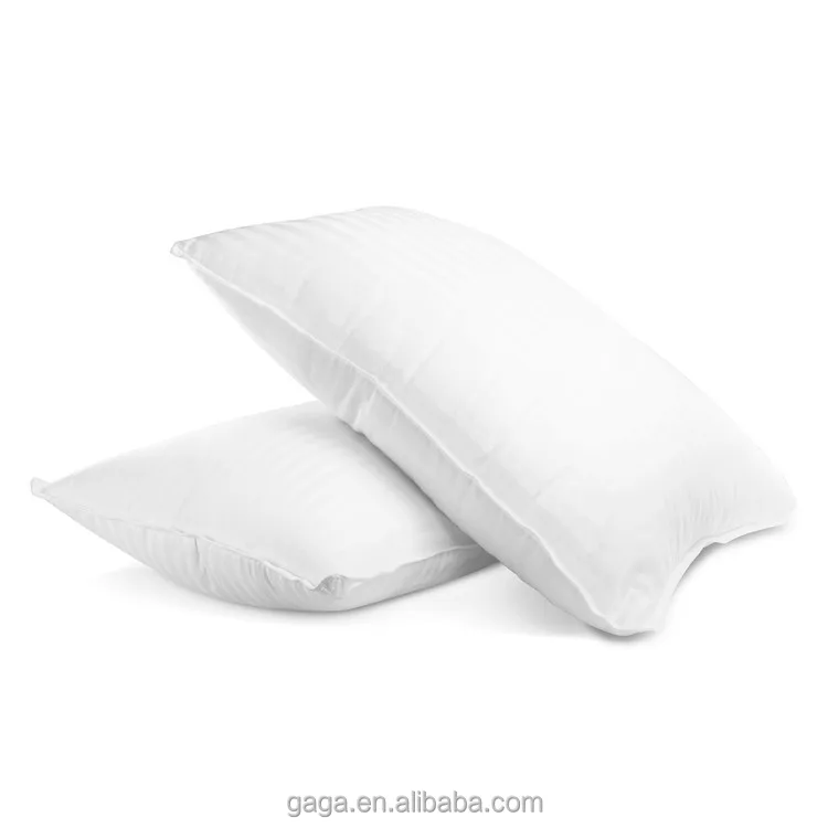 White Goose Down Feather Bed Pillows for Sleeping Premium 100% Cotton Shell ,Standard/Queen Size, Set of 2