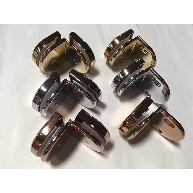 Double brass shower door pivot hinge for bathroom