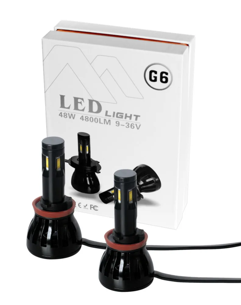 новые качественные светодиодные автофары h11 ближний дальний свет для автолампы 48w 4800lm 9-36v хорошо продавать для россии