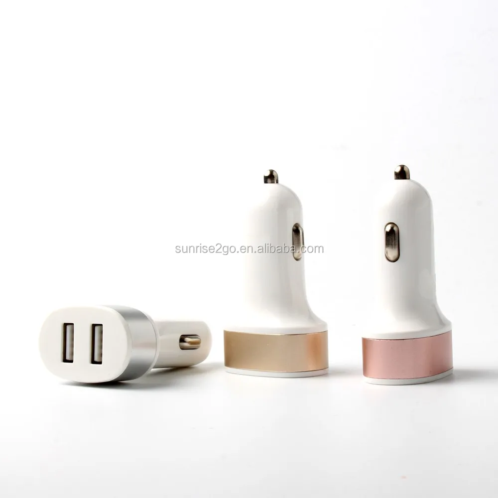 Genuine CE(LVD,EMC, Rohs) Certified A full 5V 2.1A Dual USB Port Car Charger