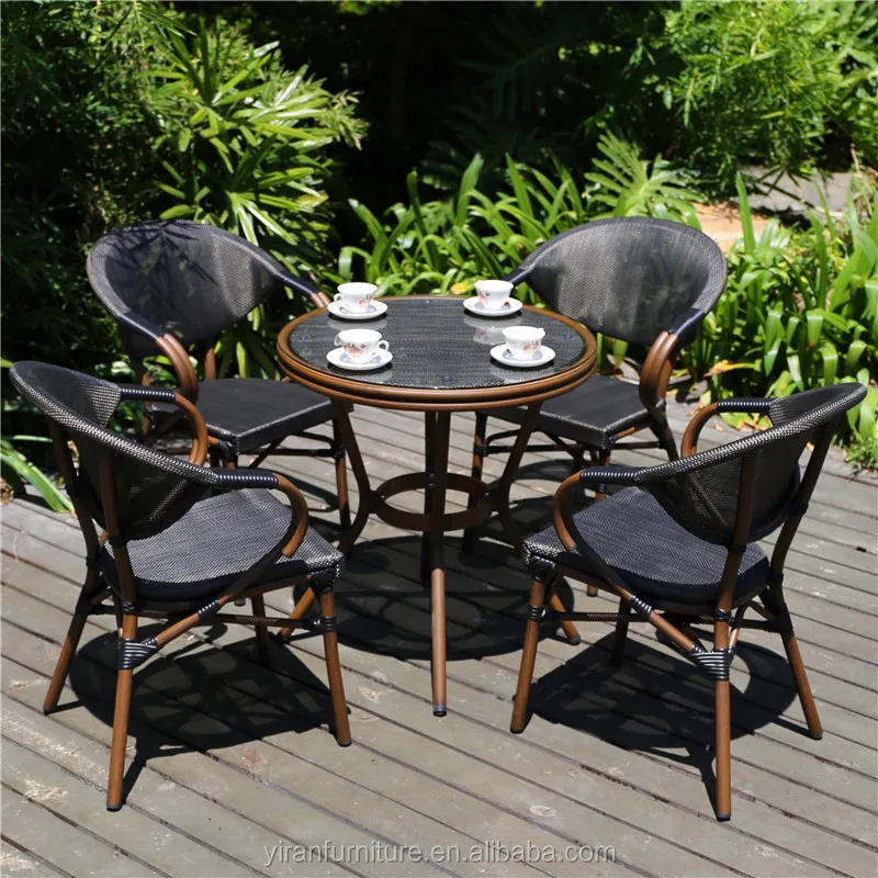 leisure ways outdoor aluminum chair and table restaurant coffee salon chair set