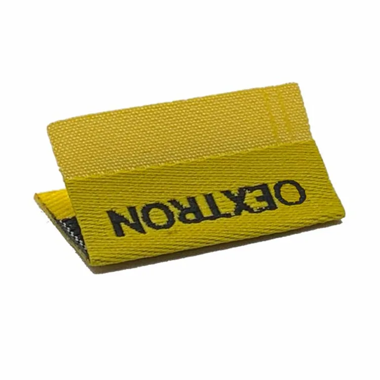 Custom Size Woven Garment Label For Clothing Folded Sewing Tags