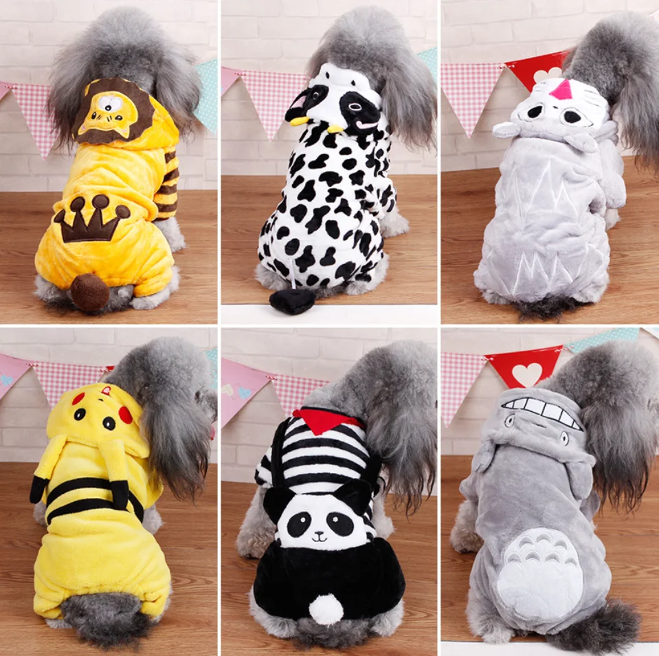 Lovely Design Pet Clothes Ten Style To Choose Coral Fleece Dog Clothes Winter