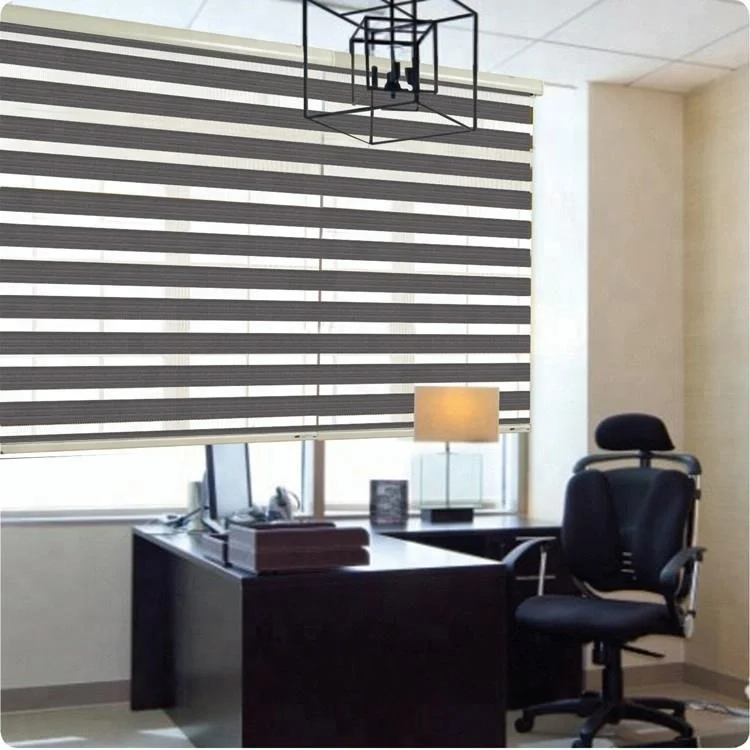 Motorized customized size blackout zebra blinds