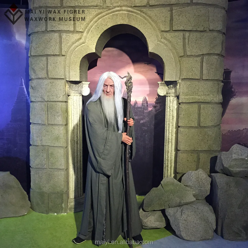 hot sale famous character silicone statue wax action figure Gandalf