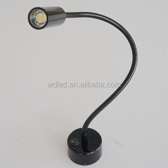 3W 12V 220V SWING ARM WALL MOUNTED HOTEL WALL READING LIGHT