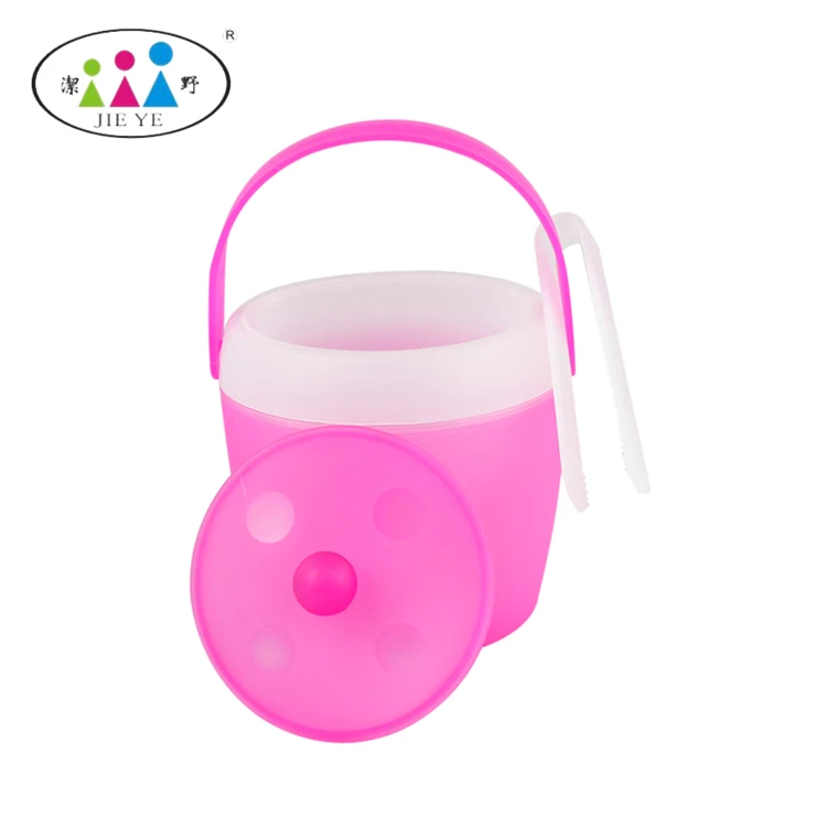 Hot Sale Plastic Buckets Lid Ice Bucket With Handle And Tong