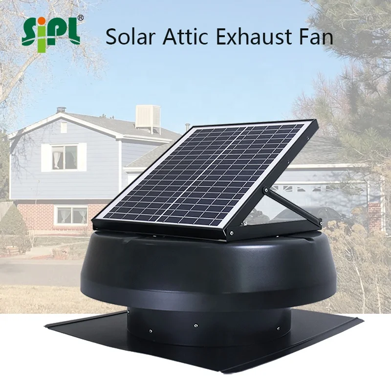 Wiring-free no electric roof vent fan 20W 14' solar brushless motor driven attic air ventilating heat removing for home/factory