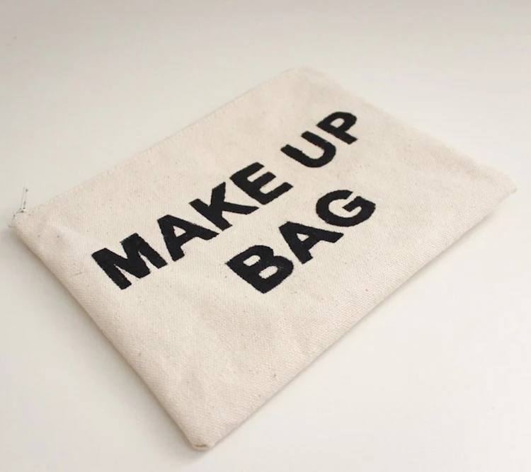 Оптовая продажа, индивидуальная холщовая косметичка monogram с молнией