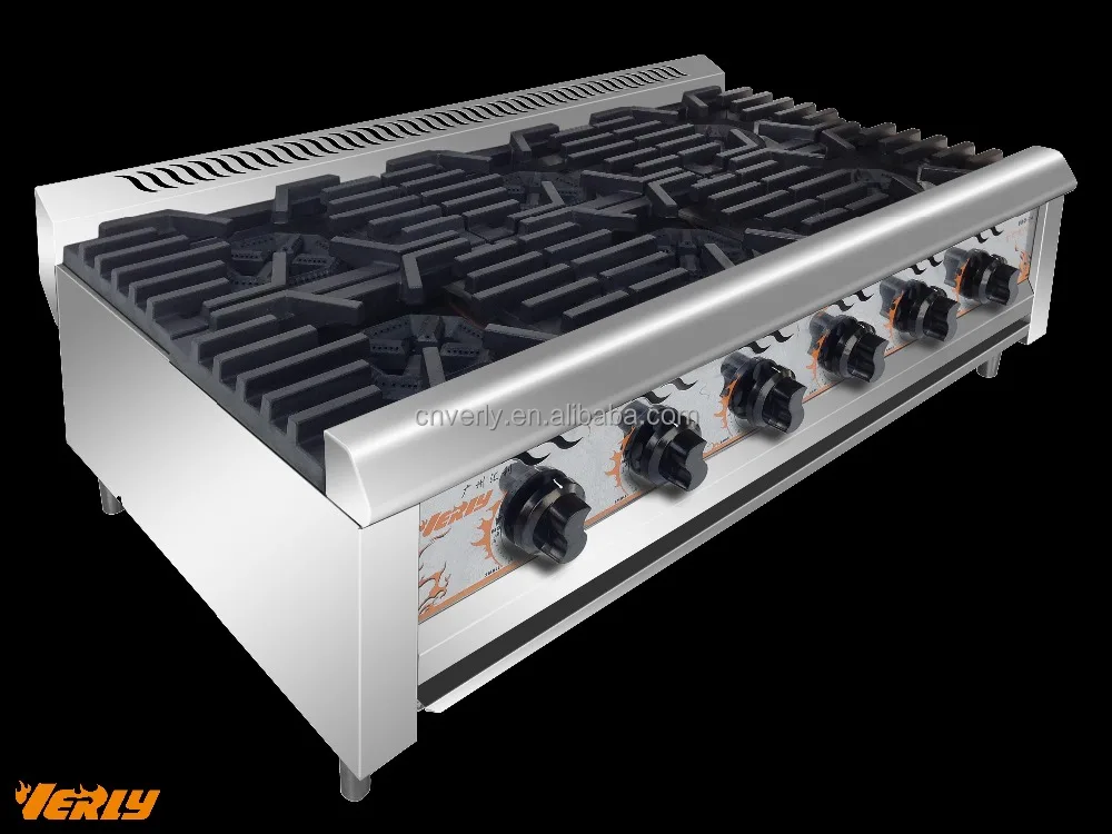 Stainless steel Desktop gas combination oven/ Range Gas stove with 6 burner VBO-76