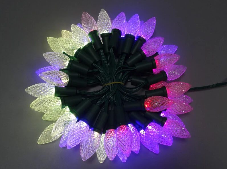 Crystal Cover Pixel Lights Holiday Decoration C7 C9 LED Strings