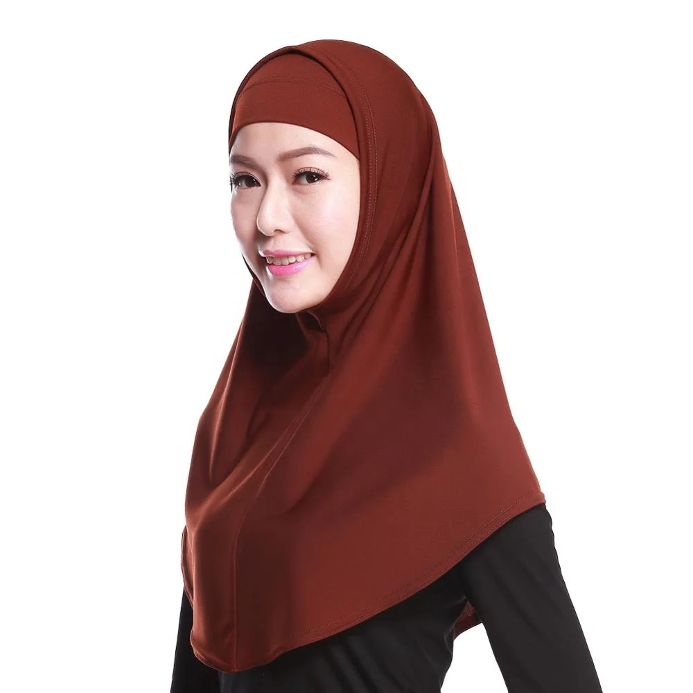 
wholesale high quality bonnet hijabs classical Muslim two-pieces covering headscarf hijab 