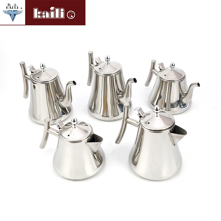 Factory price oil kettle milk coffee jug stainless steel teapot set