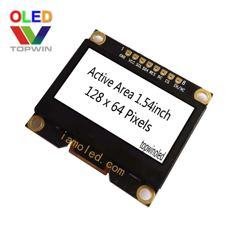 1,54 '1,54 дюйма 1,54 128x64 пикселей синий цветной oled дисплей модуль ssd1309 TW28640154C01 SPI + I2C интерфейс внутри