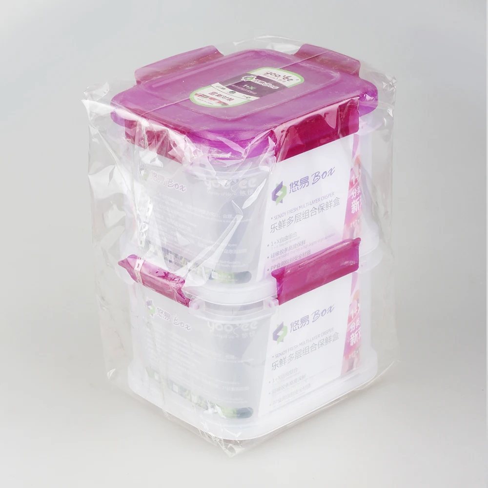 Layers Click Lock Crisper Box Storage Boxes & Bins Food Container with Lid Clear Plastic NEW Modern Promotional Gift Cube Size 2
