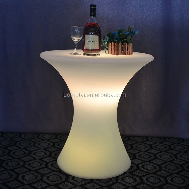Modern PE plastic LED glowing bar table/color changingled bar table/ nightclub/ illuminated led furniture