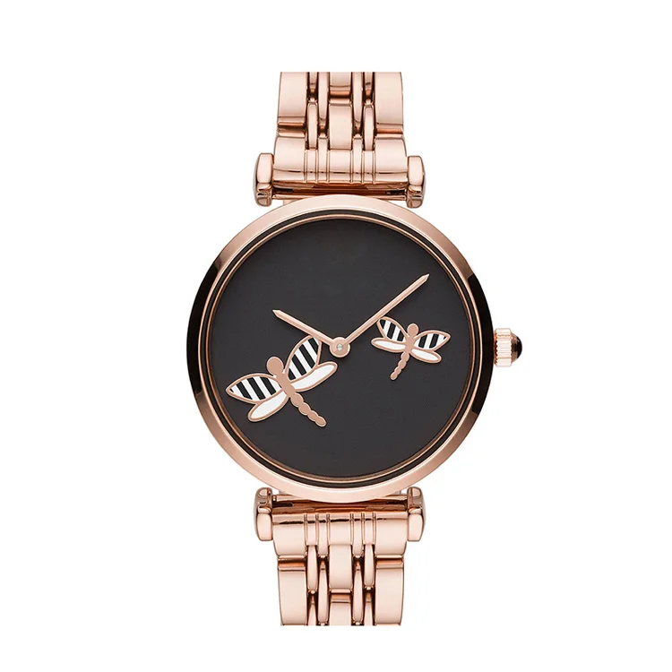 простой животных циферблат куполообразные сапфировое стекло Роскошные Кварцевые для женщин часы Montre Femme