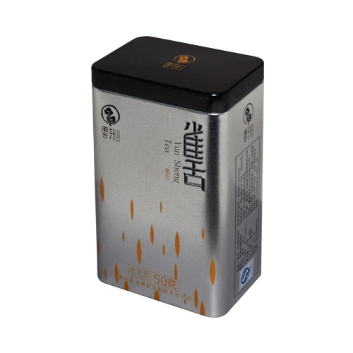 Factory Metal Box Manufacturing White Paint Tin Cans Tea Tins For Loose Tea Coffee Regular Square Tea Tin Packaging With Lids