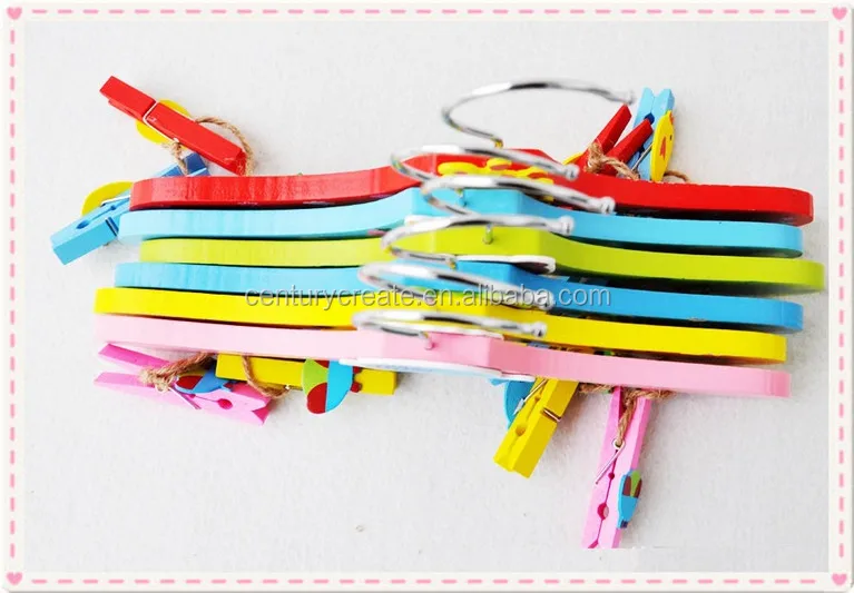 cartoon wood clothes hanger stand Laundry wooden clothespin