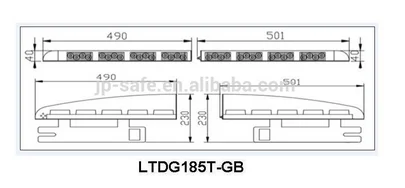 Led Visor interior Light bar for all vehicle , led warning lights LTDG185T-GB
