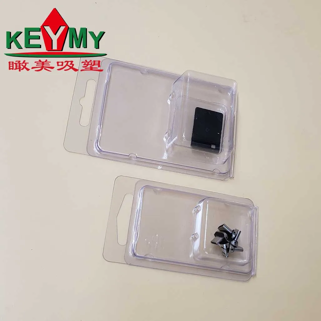 Custom plastic clear blister clamshell for metal parts in Shenzhen