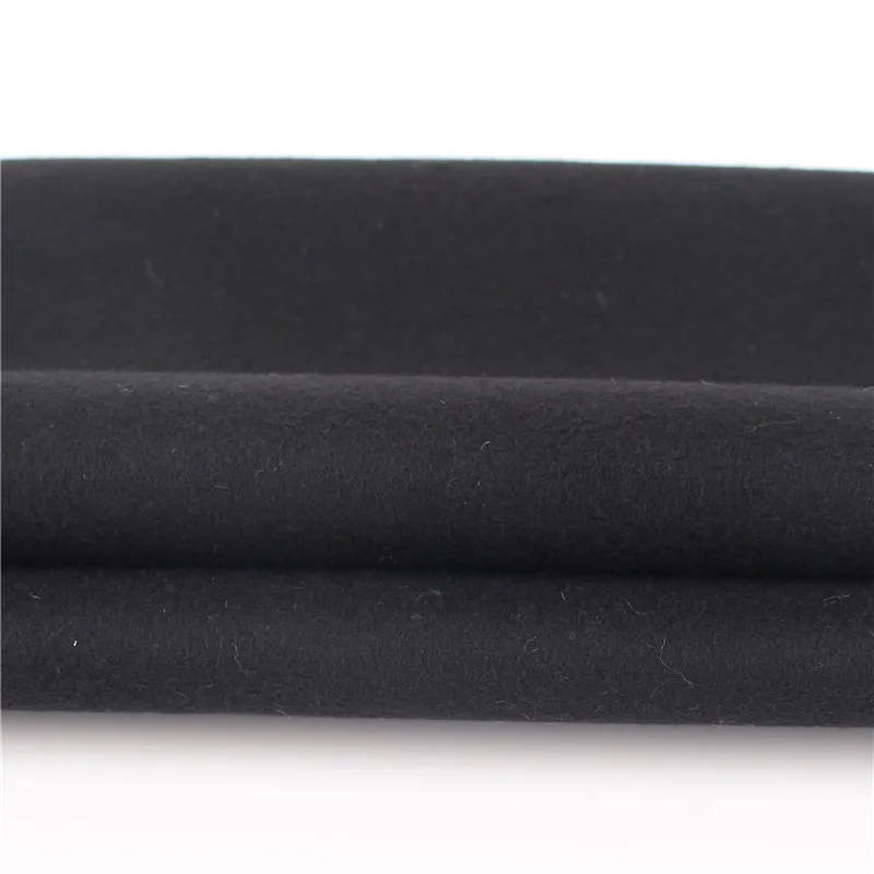 2019 black cashmere recycled woven woolen melton poly wool fabric