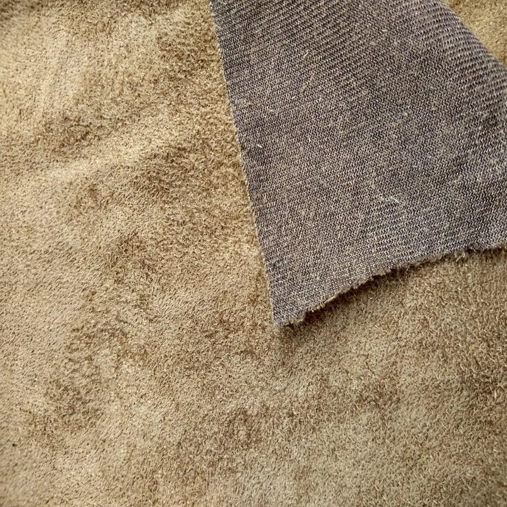 Model toys light weight soft sanded warp knitted suede fabric