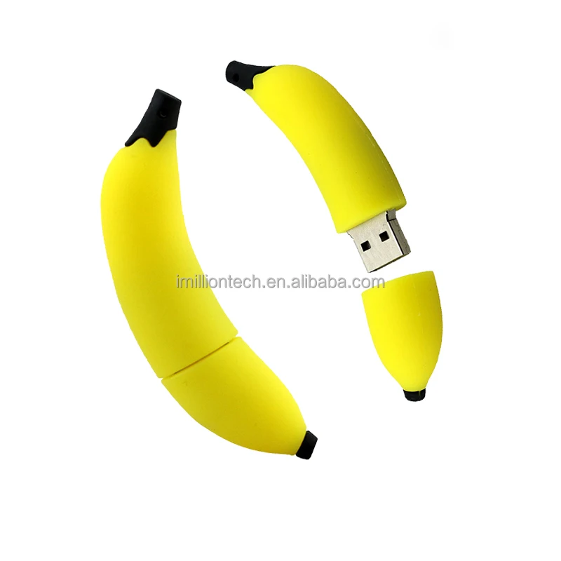small Cartoon Silicone Simulation Food Fruit Banana PVC USB Flash Drive U Disk 32GB