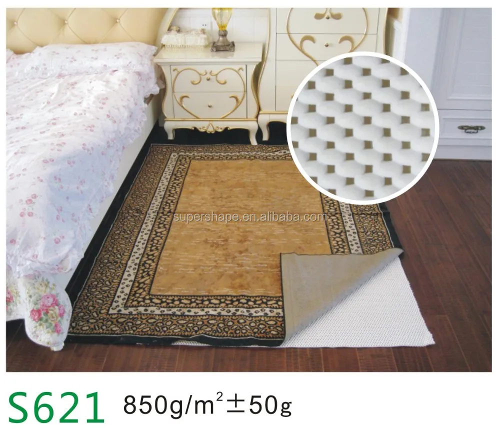 Non-slip pvc mesh mat for hardwood floors indoor or outdoor soft underlay mat rug pad for carpet
