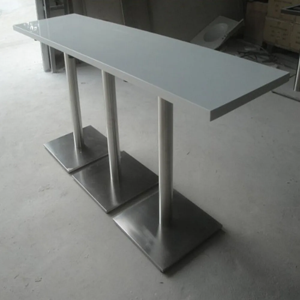 White Artificial Stone 8 Seaters Long Size Table Top