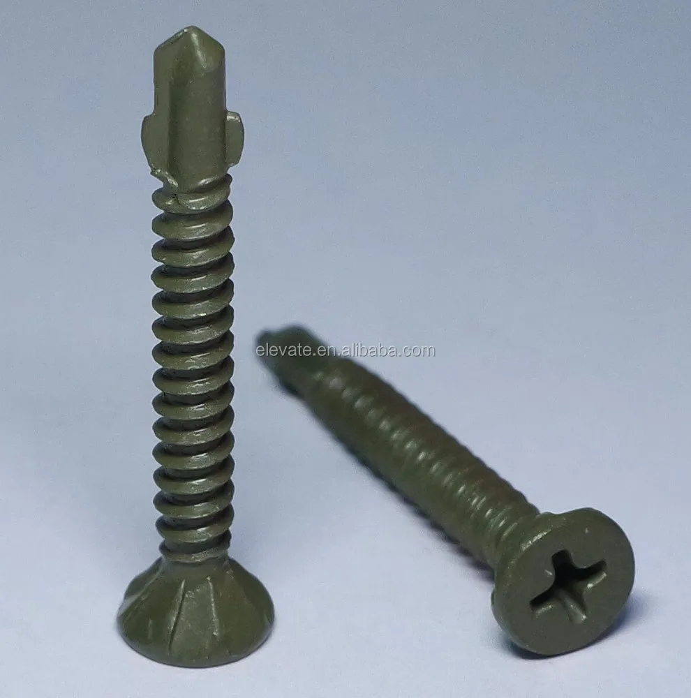 Big Wafer Head with 8 Nib (4 short / 4 long) Hi-Lo Thread Spoon Point Self Drilling Cement Board Screw