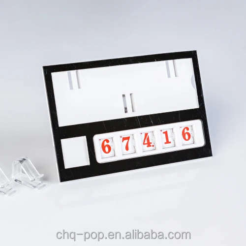 Promotion supermarket advertising adjustable plastic display stand