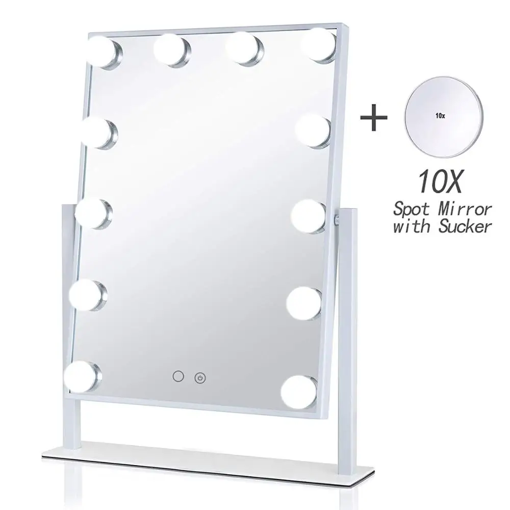 Large Desktop Hollywood Mirror with Light Bulbs LED Makeup Vanity Dressing Table Mirror