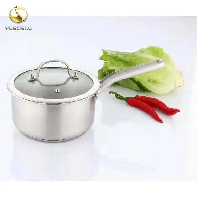factory supply home appliance kitchen ware high quality SS304 pots stainless steel sauce pot momo steamer pot with handles