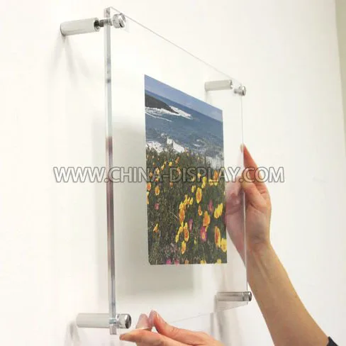 Настенный магнитный держатель знаков прозрачные акриловые рамки для фотографий